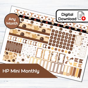 HP Mini Monthly Sweet Christmas Printable Monthly Sticker Kit for Happy ...