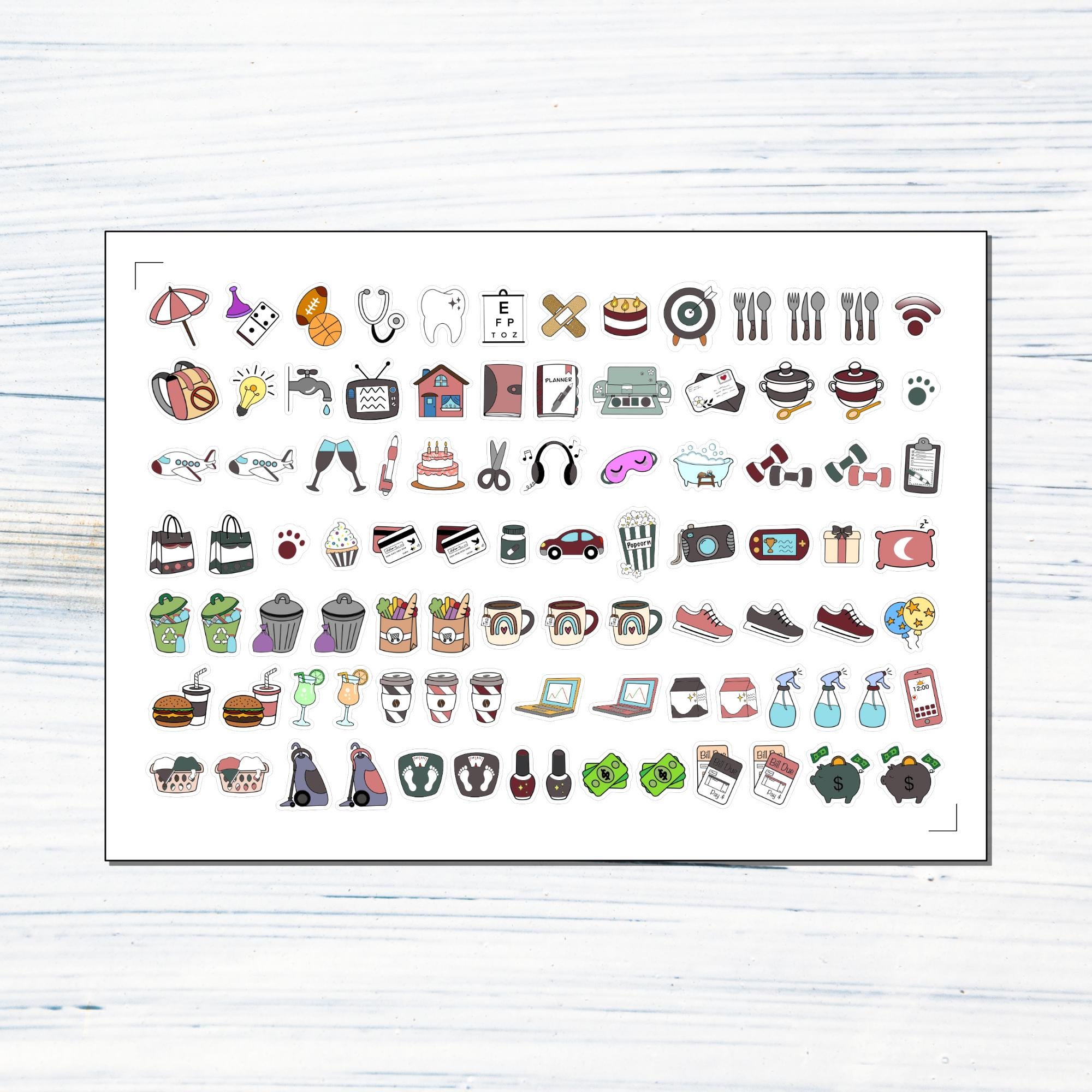 7x9 Weekly Add on - June Roses Printable Add on Sticker Kit for 7x9 ...
