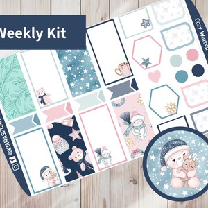 Cozy Winter - Printable Weekly Sticker Kit for Happy Planner Mini ...