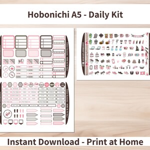 Cherry Blossoms - Hobonichi Cousin A5 Printable Daily Sticker Kit ...