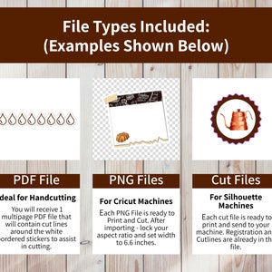 Coffee Shop - Hobonichi Cousin A5 Printable Weekly Sticker Kit (CSA5HW ...