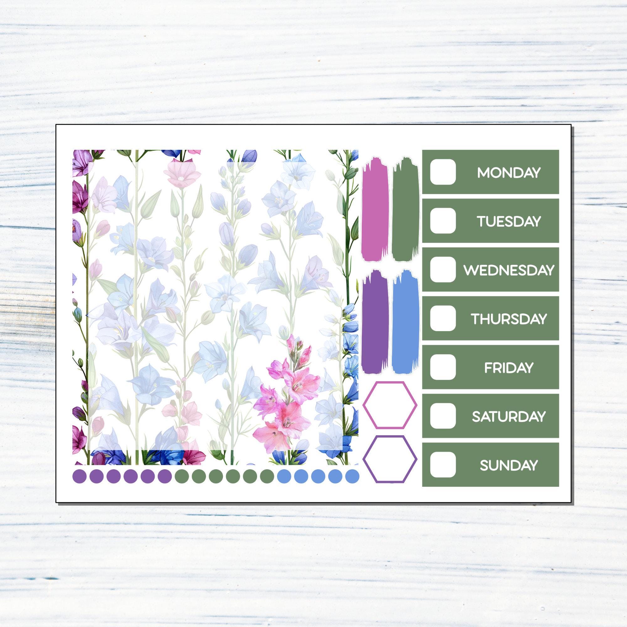 HP BIG Dashboard - July Larkspur Printable Dashboard Sticker Kit for ...