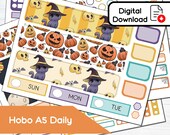 Hobonichi Cousin A5 Daily - Halloween Magic Printable Daily Sticker Kit (5.8x8.3) - Instant Download Kit 101
