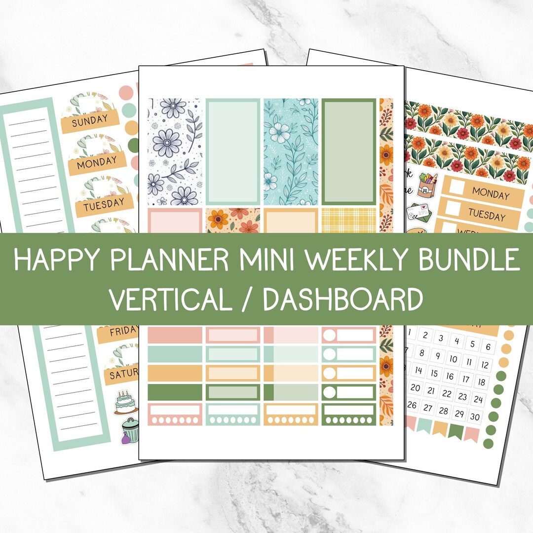 KIT 208 | Sweet Spring - Happy Planner Mini Weekly Bundle | Vertical ...