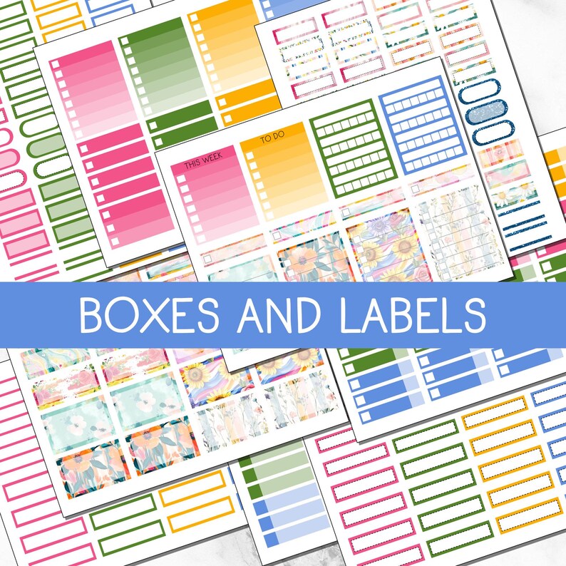 New Kit Label KIT 211 | Summer Flower Add on Kit - Boxes and Labels | 1.5 Inch ...