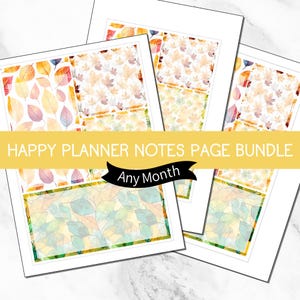KIT 217 | Autumn Leaves | Any Month | Notes Pages | HP BIG, Classic & Mini | Digital Download | 2026