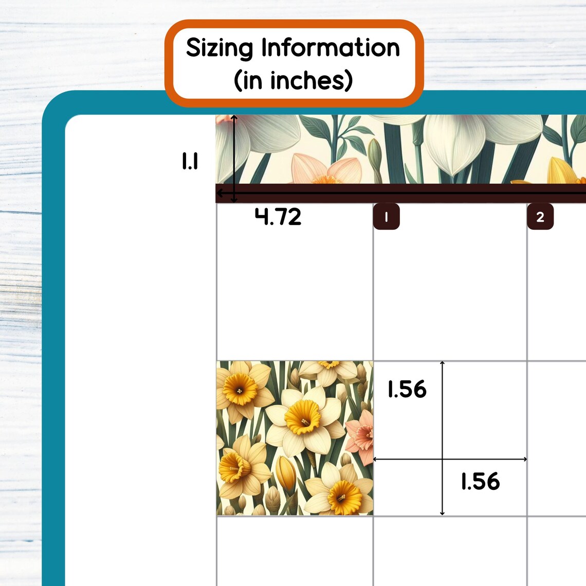 HP Classic Monthly - Painted Floral Printable Monthly Sticker Kit for ...