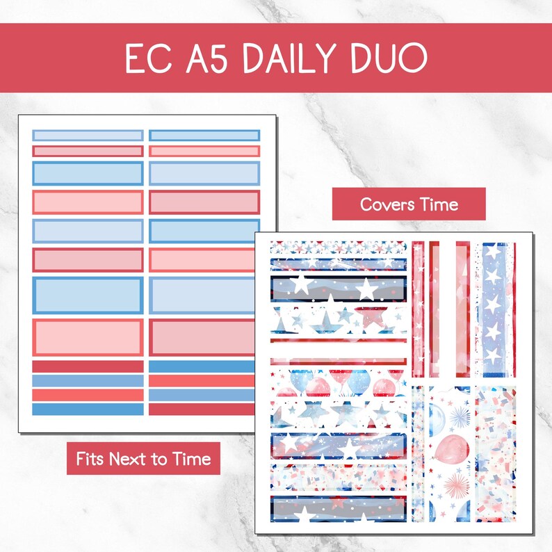 KIT 212 | Independence Day - Erin Condren A5 Daily Duo | Digital ...