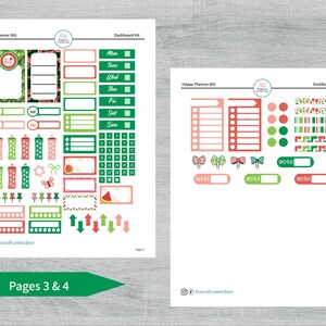 Watermelons Printable Weekly Dashboard Sticker Kit for Happy Planner ...
