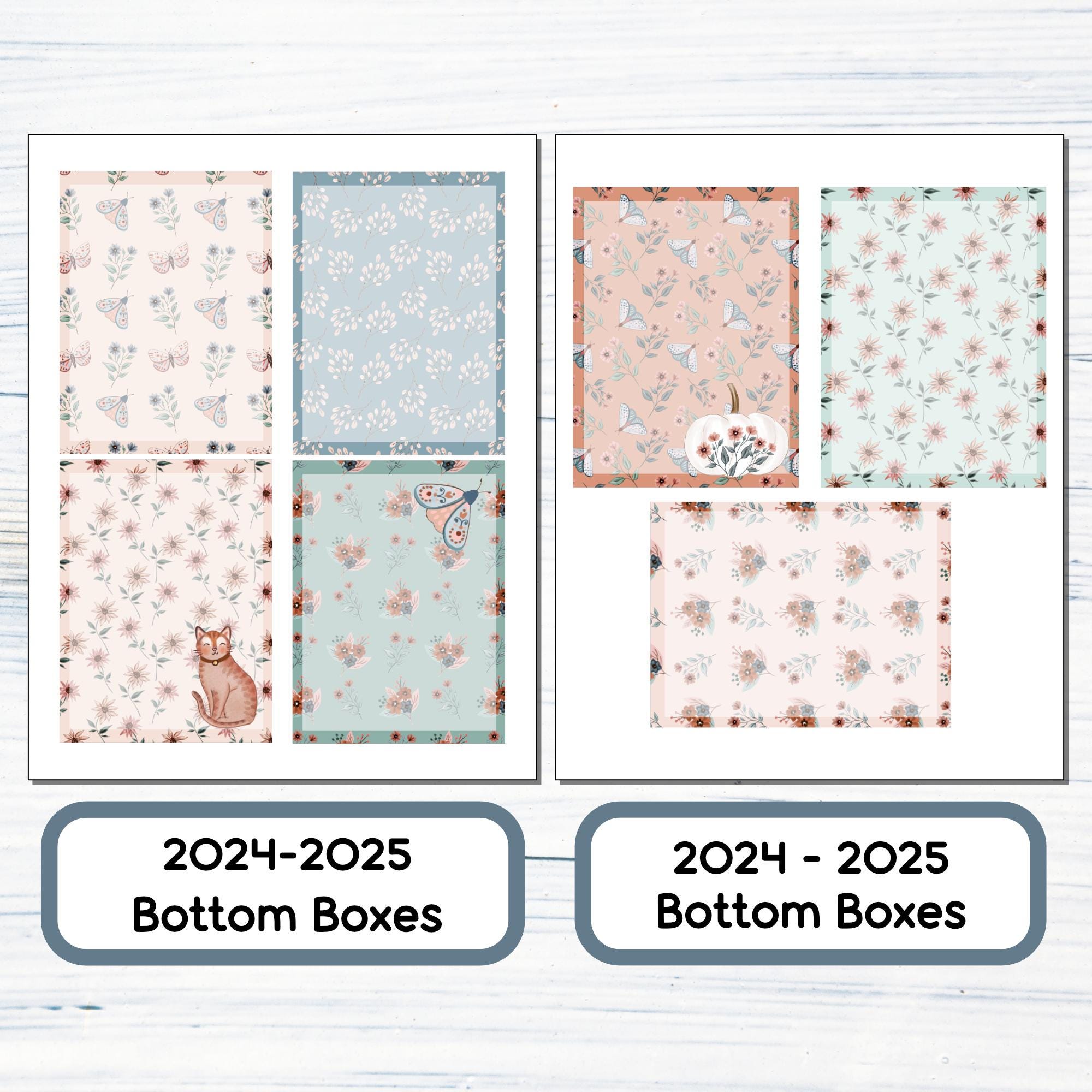 7x9 Daily Duo - Floral Fall Printable Daily Duo Sticker Kit for 7x9 ...