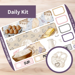 Tempo de cozimento - Kit de adesivos diários para impressão Hobonichi Cousin A5 (BTA5HW) (5,8x8,3)
