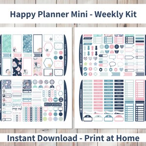 Cozy Winter - Printable Weekly Sticker Kit for Happy Planner Mini ...