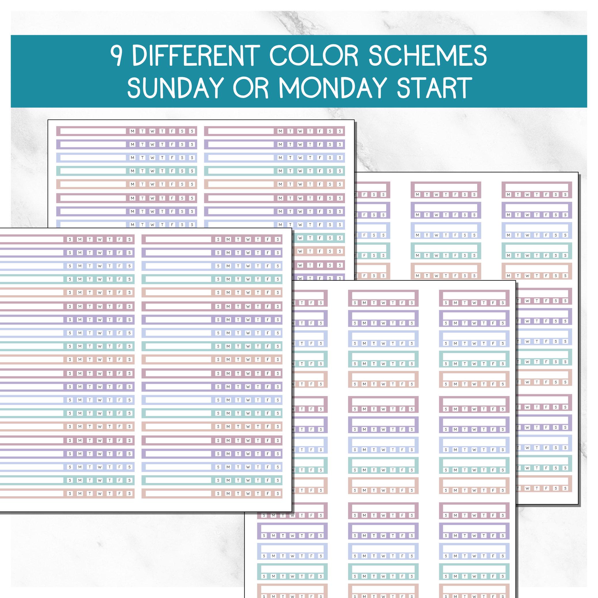 WEEKS | Habit Tracker Assortment - 1,530 Stickers - Hobonichi Weeks ...