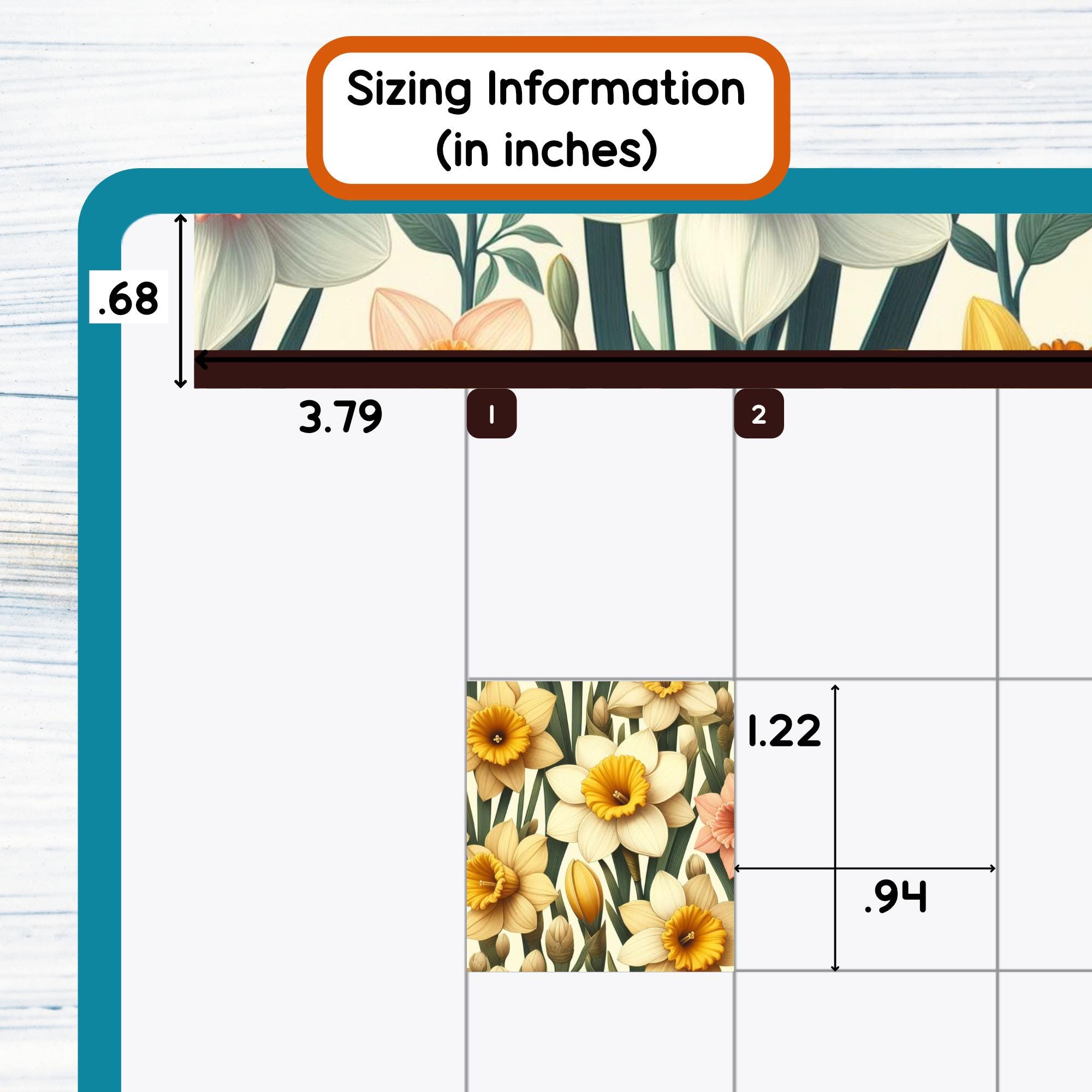 HP Mini Monthly - Painted Floral Printable Monthly Sticker Kit for ...