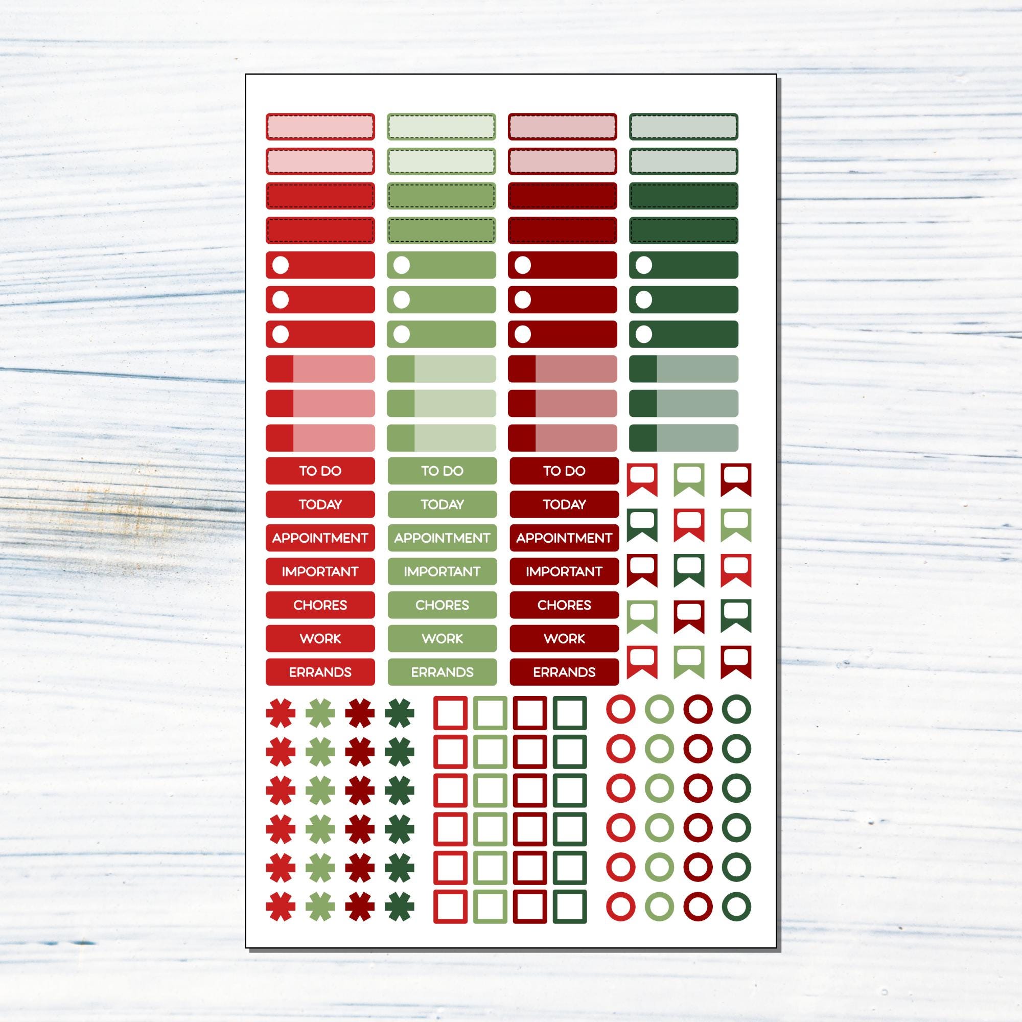 Scout Large Monthly - Poinsettias - Printable Monthly Sticker Kit for ...