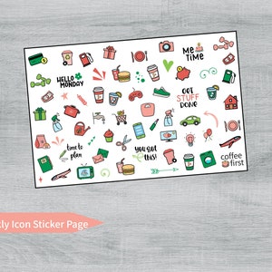 Watermelons Printable Weekly Sticker Kit for Happy Planner BIG WMHPBW 8 ...