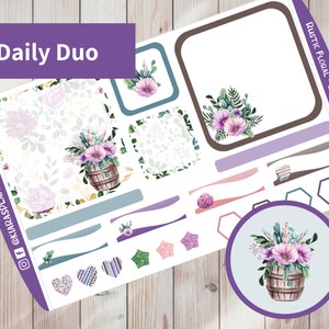 Rustic Floral - Printable A5 Daily Duo Sticker Kit for A5 Planners ...