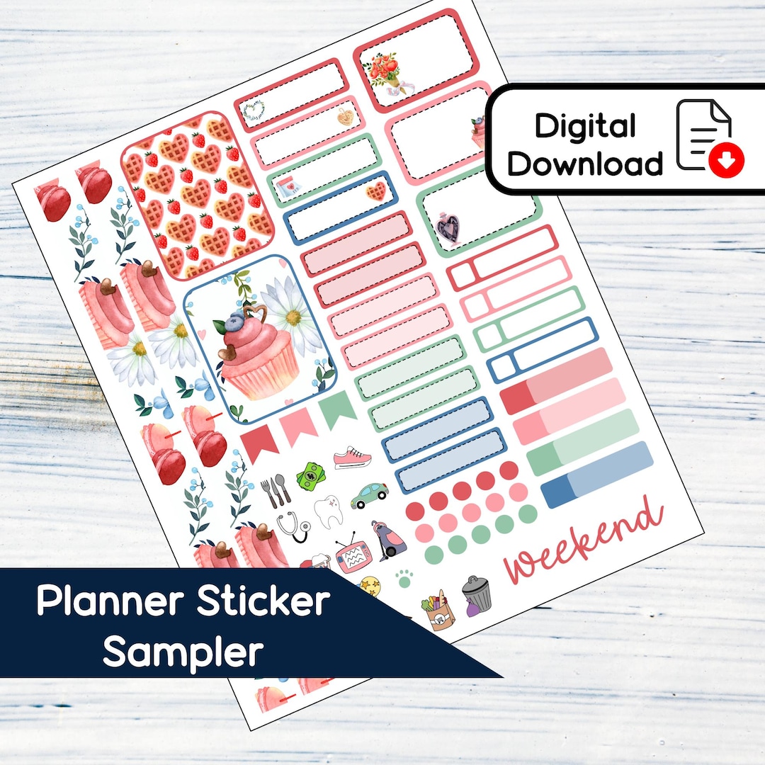 Be Mine - Printable Sampler Sticker Kit for Planners - Boxes, Labels ...