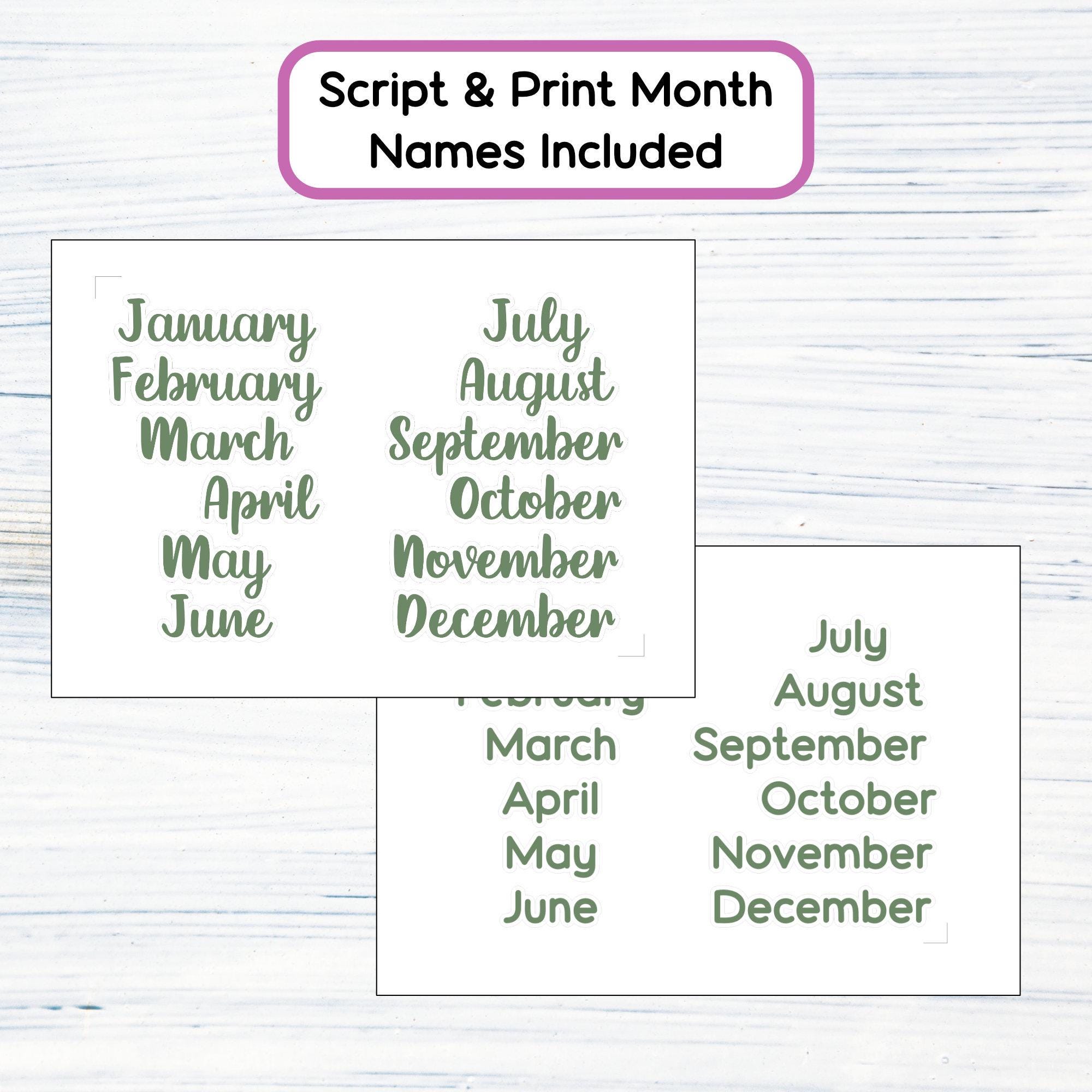 HP BIG Monthly - July Larkspur Printable Monthly Sticker Kit for Happy ...