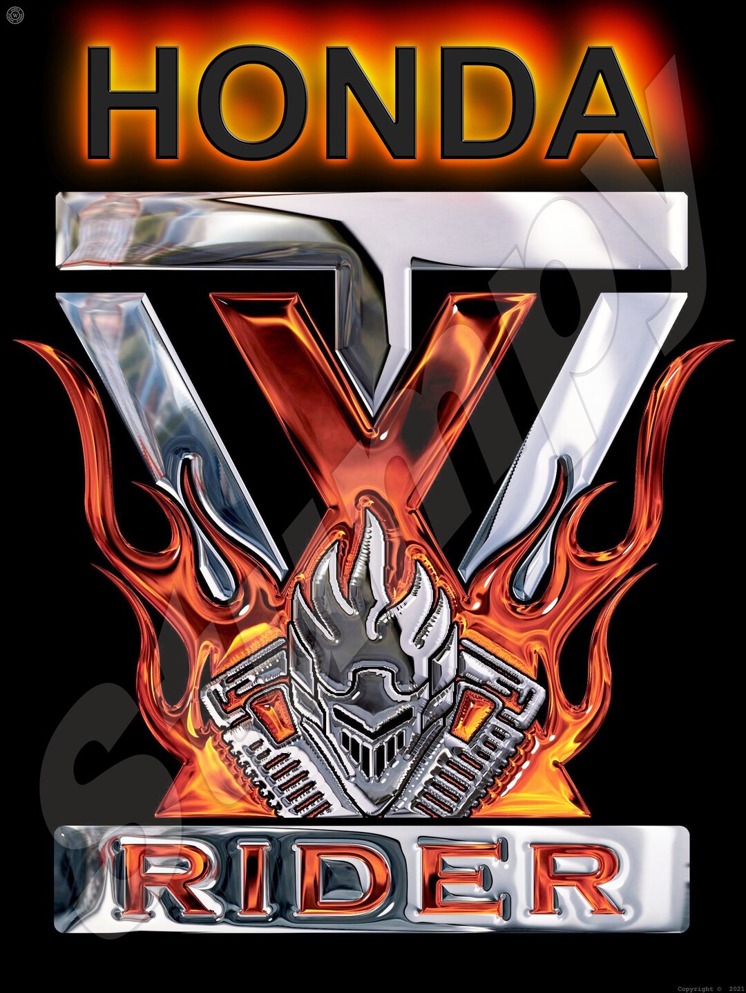 Honda VTX Rider Sign 9x12 or 12x16 - Etsy
