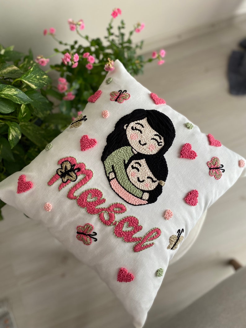 Mother Love Pillow Textured Pillow Pillow Case Pillowcase Tassel Pillow Pillow Decorative Pillow 1616Inch image 3