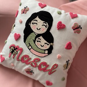 Mother Love Pillow Textured Pillow Pillow Case Pillowcase Tassel Pillow Pillow Decorative Pillow 1616Inch image 5