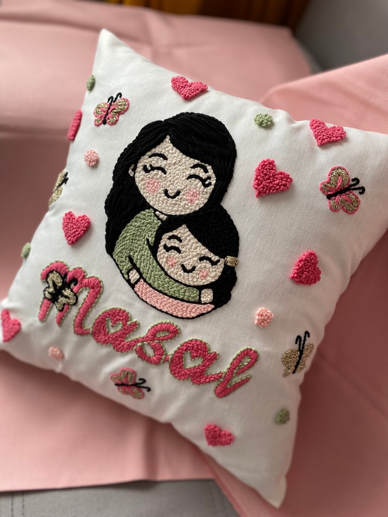 Mother Love Pillow Textured Pillow Pillow Case Pillowcase Tassel Pillow Pillow Decorative Pillow 1616Inch image 5