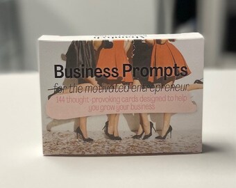 Business Prompt Deck | 144 Cards with Daily Ideas, Motivation & Action Prompts for Entrepreneurs