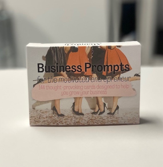 Business Prompt Deck | 144 Cards with Daily Ideas, Motivation & Action Prompts for Entrepreneurs