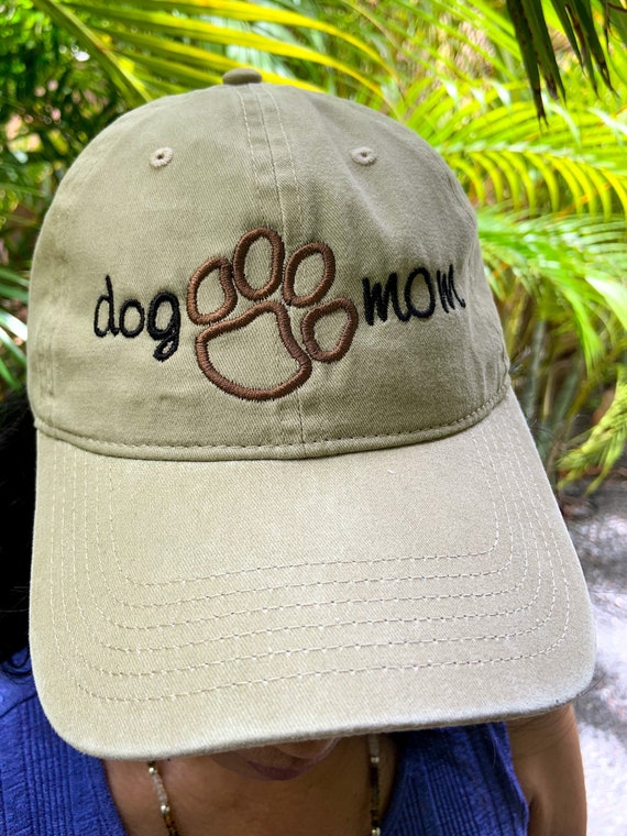 Dog Mom Dad Hat Adjustable Distressed 