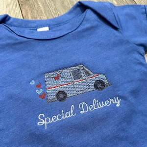 Mail Truck Shirt for Kids Postman Parent Baby Outfit Special Delivery Baby Gift for New Dad Gift for Baby Shower Gift for Postal Worker