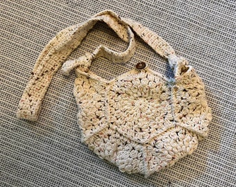 Crochet Hexagon Bag with Adjustable Strap