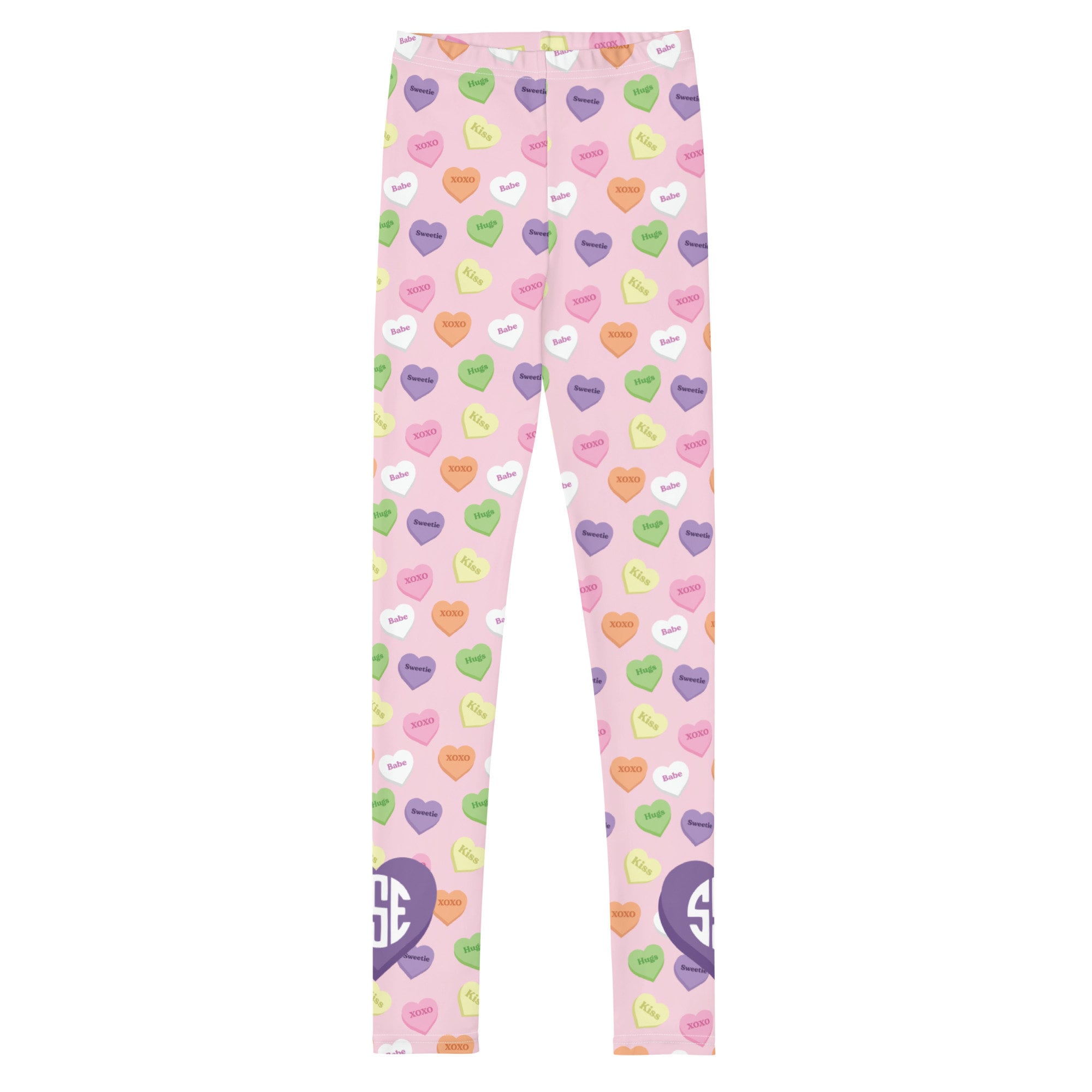 Pink Candy Heart Leggings
