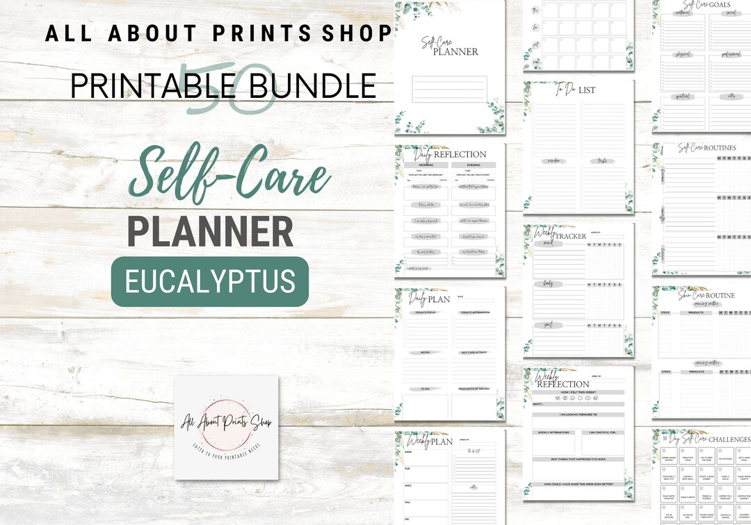 Self Care Planner Self Care Checklist Self-care Journal | Planner ...