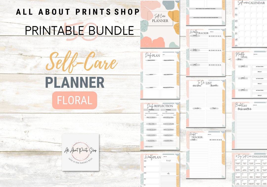 Self Care Planner Self Care Checklist Self-care Journal | Planner ...