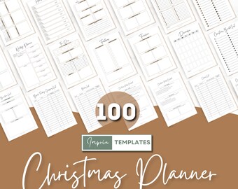 2023 Weihnachtsplaner zum Ausdrucken - Dein ultimativer Weihnachtsplaner - Erhältlich in den Größen A4, A5, Letter und Happy Planner