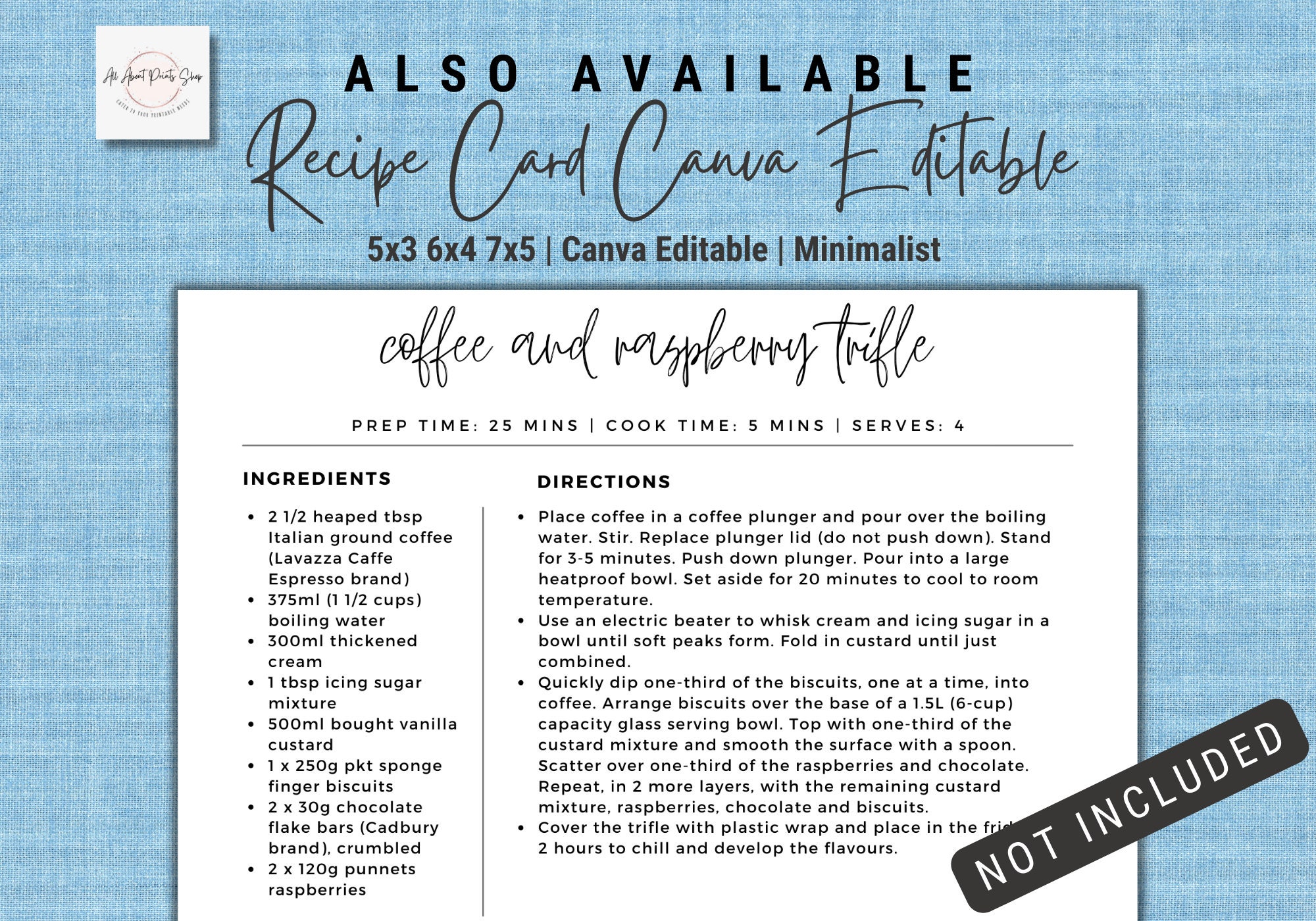 Recipe Template Editable Recipe Template Recipe Book Template MS Word Recipe Template Editable Recipe Template Recipe Book Template MS Word