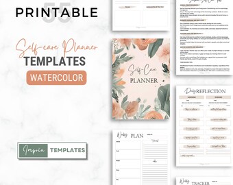 Essential Self-Care Planner - Find Joy and Balance Daily | Planner Inserts | 55 Unique Pages | Letter, A4, A5, Happy Planner Sizes