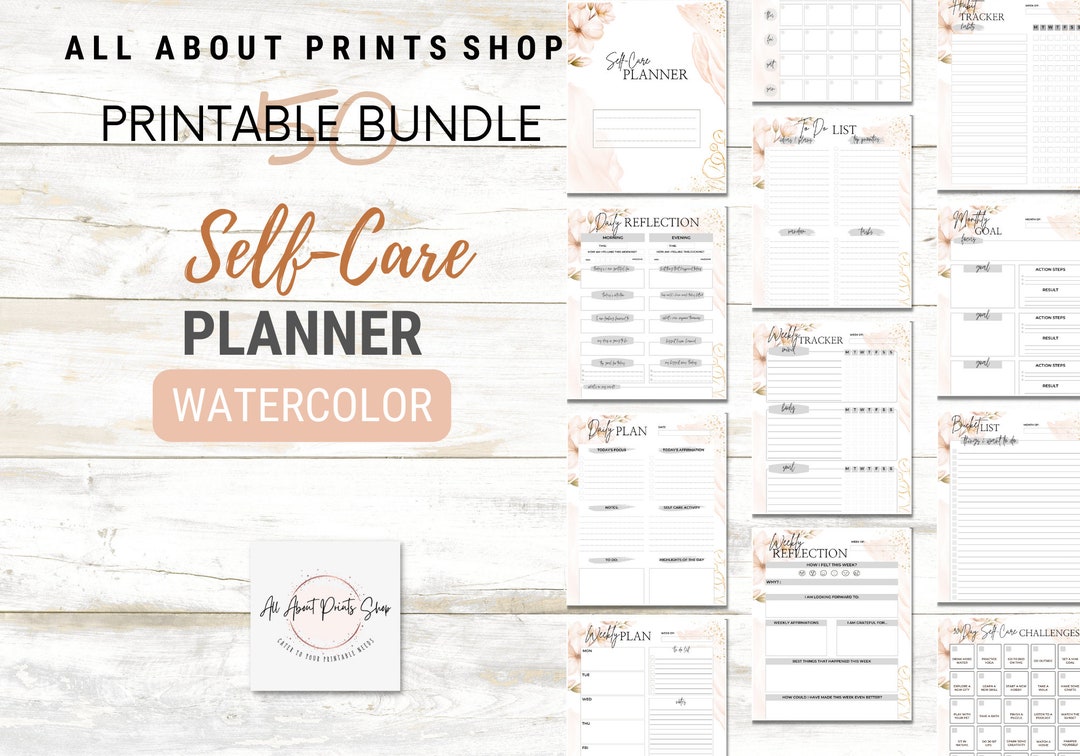 Self Care Planner, Self Care Checklist, Self-care Journal | Planner ...