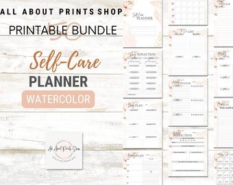 Self Care Planner, Self Care Checklist, Self-Care Journal | Planner Inserts | 50 Unique Pages |  | Letter + A4 + A5 + Classic Happy Planner
