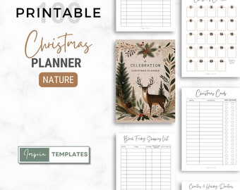 2023 Weihnachtsplaner zum Ausdrucken - Dein ultimativer Weihnachtsplaner - Erhältlich in den Größen A4, A5, Letter und Happy Planner