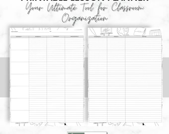 Teacher Lesson Planner | Weekly, Monthly Lesson Plans | Teacher Organizer, Plan Book | Printable PDF Planner for Educators
