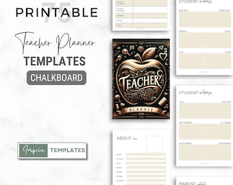 Planificador para profesores 2024: elegante - Imprimible en A4, A5, Carta, tamaño Happy Planner - El mejor organizador para educadores