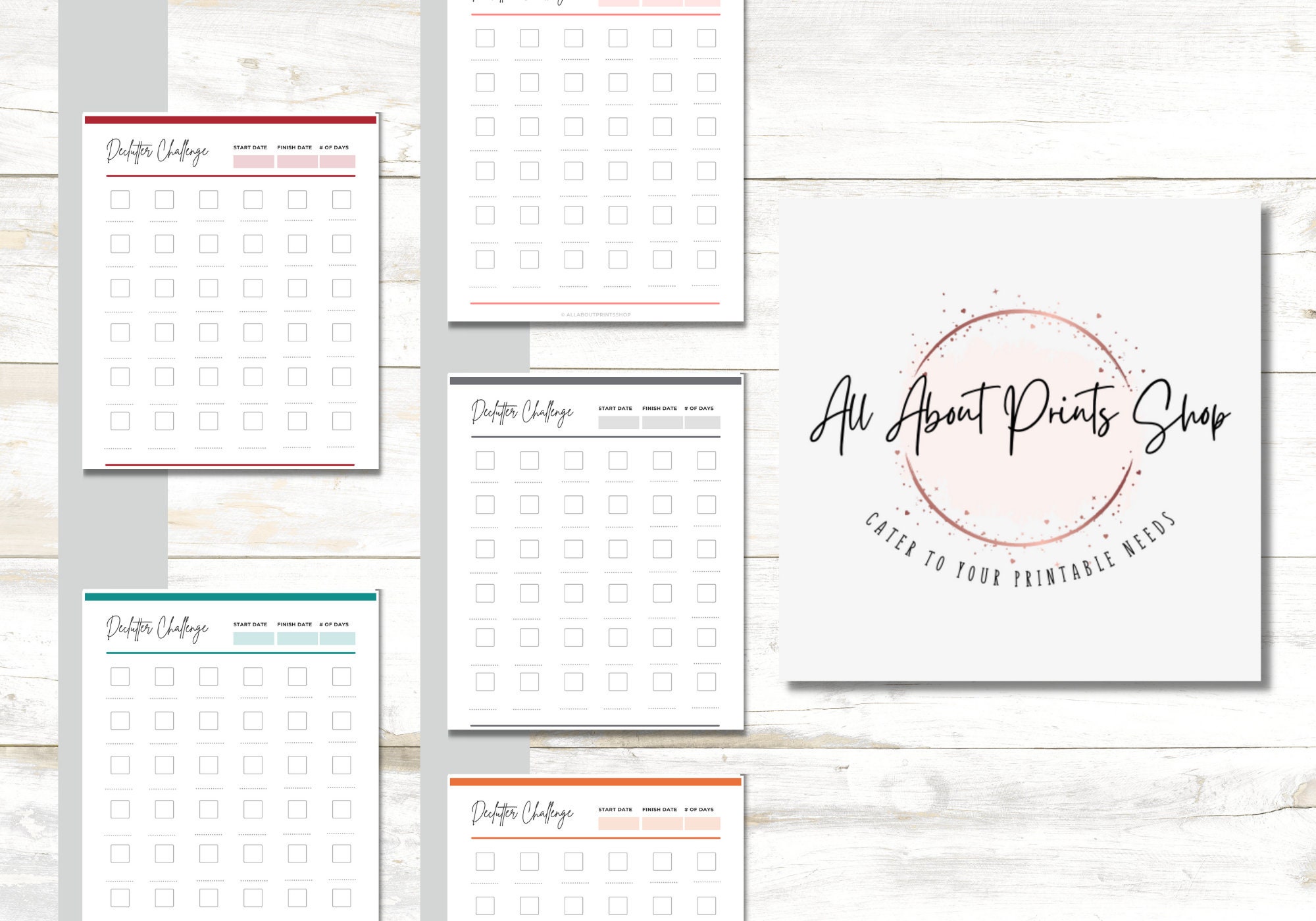Printable Declutter Color Declutter Planner Printable, Declutter Challenges, Declutter Checklist ...