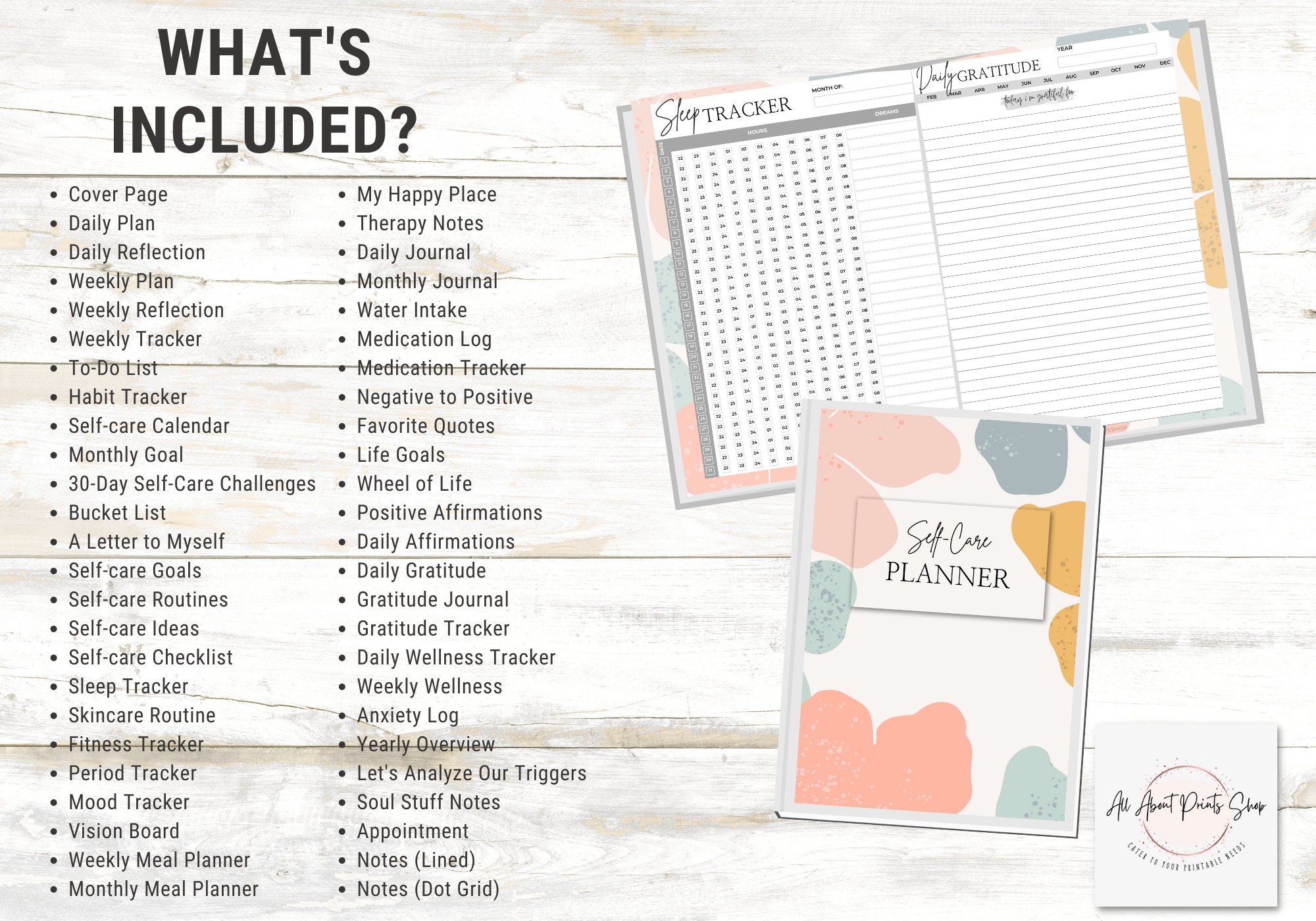 Self Care Planner Self Care Checklist Self-care Journal | Planner ...
