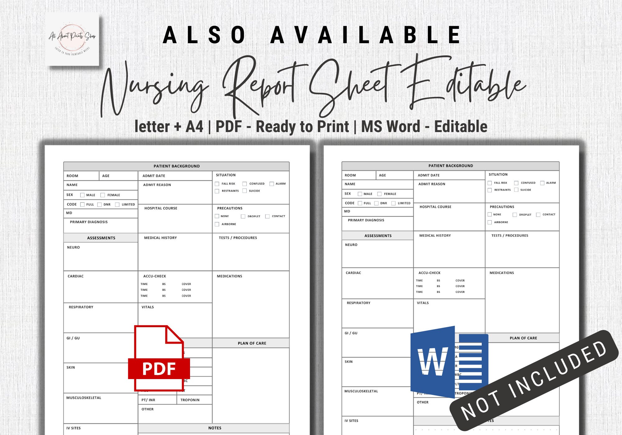 printable-icu-nurse-reporting-sheet-icu-nurses-resources-etsy-canada
