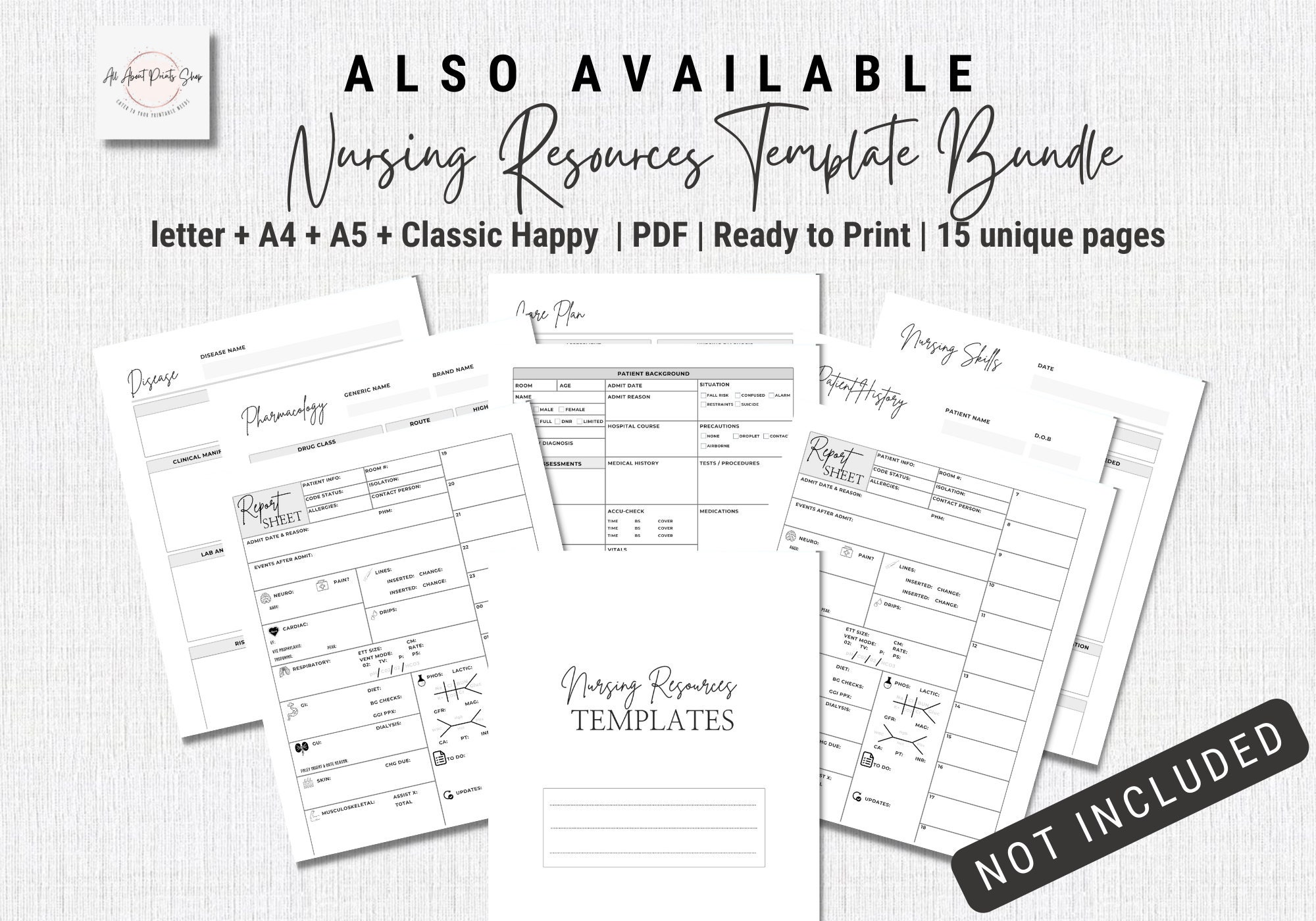Printable ICU Nurse Reporting Sheet ICU Nurses Resources Etsy Canada