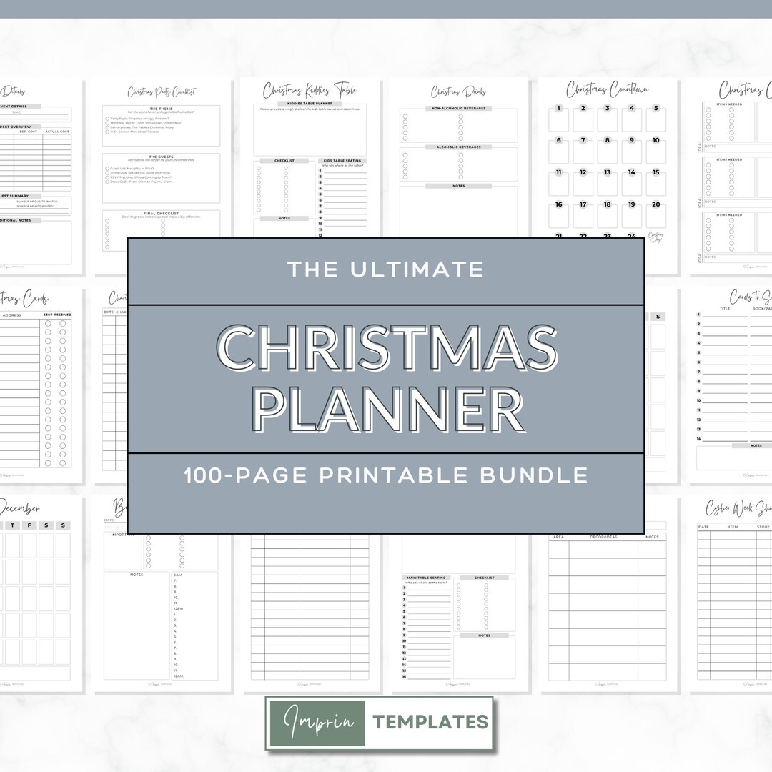 Christmas Planner Printable 2023 - Ultimate Holiday Organizer in A4, A5 ...