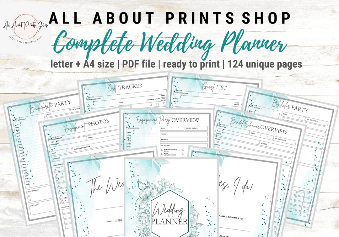 Wedding Planner Printable, Wedding Planner Binder Inserts | Ready to ...