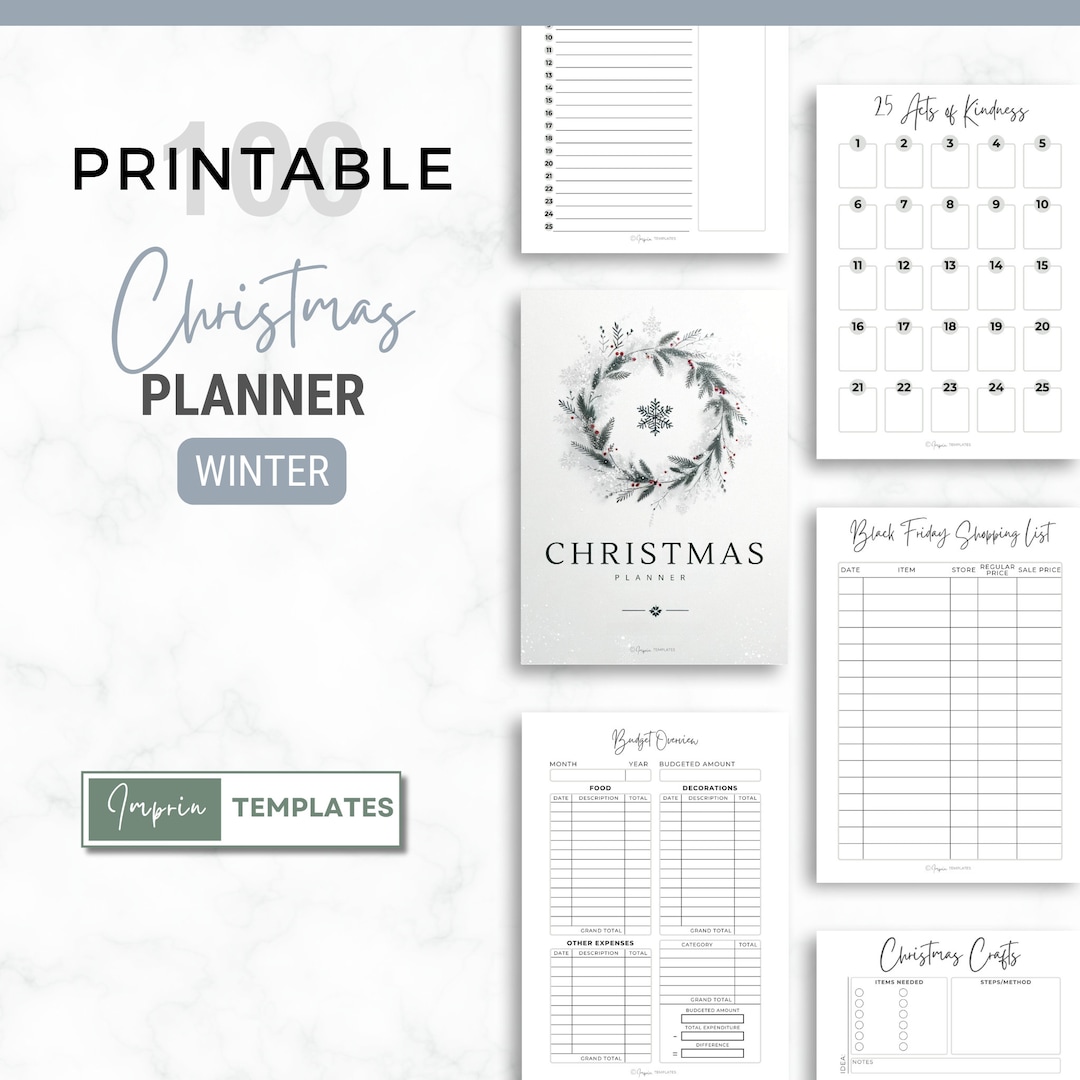Christmas Planner Printable 2023 - Ultimate Holiday Organizer in A4, A5 ...